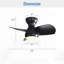 58CM Classic Three ABS Blades Ceiling Fan With LED Lights-1843666191-1843666190