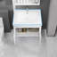 Meuble-lavabo 28 po avec lavabo en céramique et porte d'armoire à fermeture en douceur, fixation murale flottante, bonde escamotable, siphon inclus, blanc (sans robinet), K2 - A + inclus-1955002667-1955002671