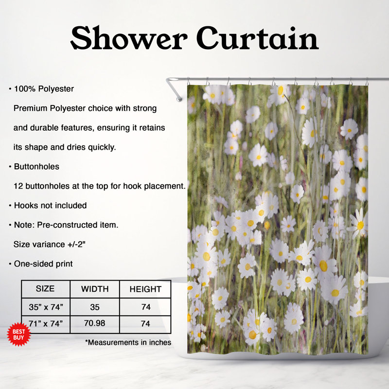 Rideau de douche Forsta, H 74 po x l 71 po