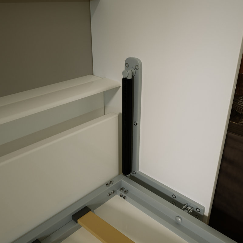 Lit horizontal moderne avec tablette - Simple pour espaces compacts Double couche simple, moderne, peu encombrant