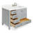 Cambridge 43'' Single Bathroom Vanity with White Quartz Top-46247150