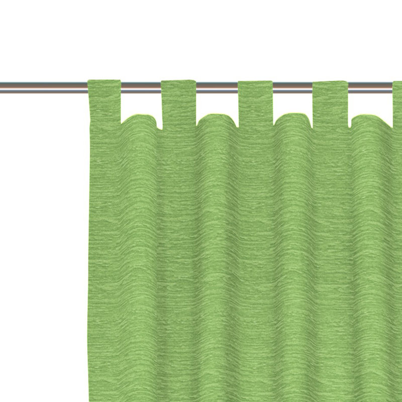 Polyacrylic Opaque Tab Top Curtain Panel, 132cm Width x 335cm Drop, Apple