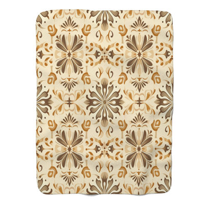 Earthy Hues - couverture sherpa de qualité supérieure 1 pièce