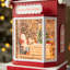 10.5"H Lighted Christmas Santa's Workshop Waterglobe