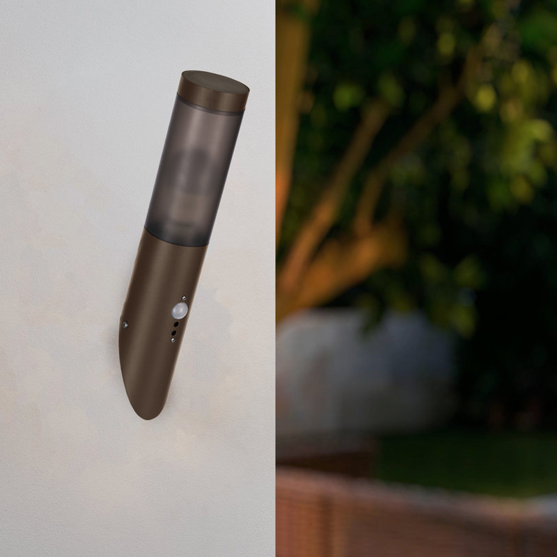 Satin Nickel 40cm H Outdoor Sconce
