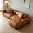 Brown Genuine Leather Modular Sofa