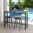 Table de bar d'extérieur de 55 pouces avec plateau imperméable et structure en métal robuste