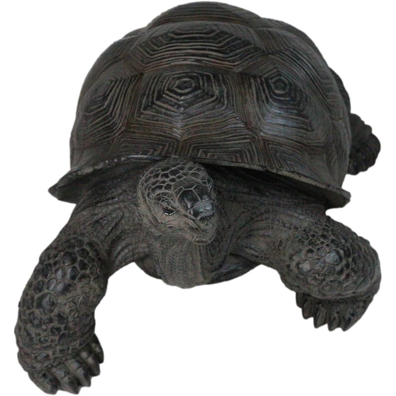 Grande statue réaliste réaliste de tortue géante réaliste des Galapagos, 18 po