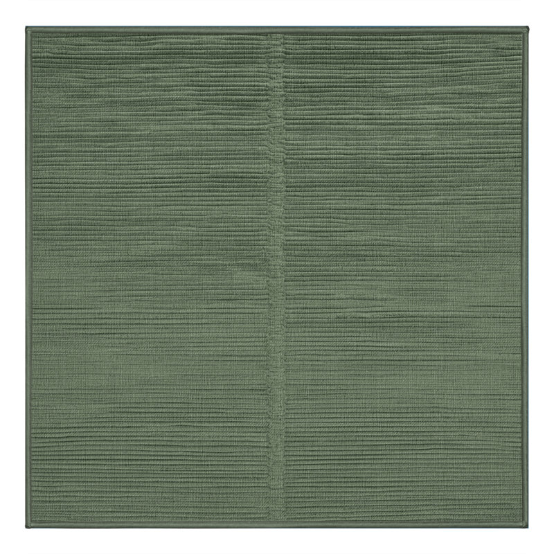 Tapis vert uni lavable à la machine, Carré 3 pi