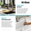 Robinet de cuisine à poignée simple Kraus Oletto-2142023154