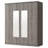 Spacious Four-Door Wardrobe With Built-In Mirror And Secure Storage, Perfect For Organized Bedroom