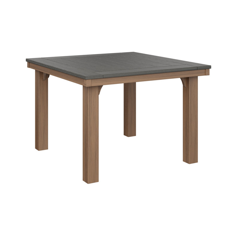 Homestead Outdoor Square Dining Table, Antique Mahogany, Smoke Gray