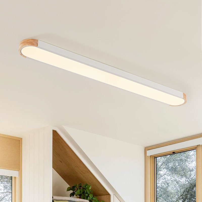 Plafonnier encastré simple à DEL 48 po Warrin Nouria, Blanc/naturel, 6 000 K