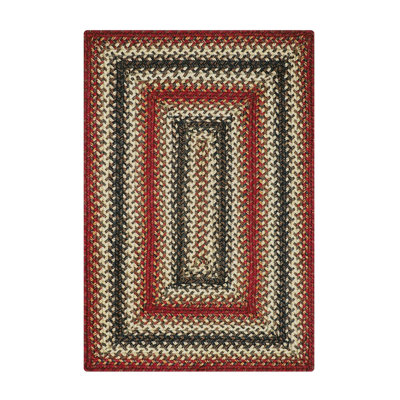 Cozell Braided Jute Non-Shedding Premium Red/Gold/Cream Rug