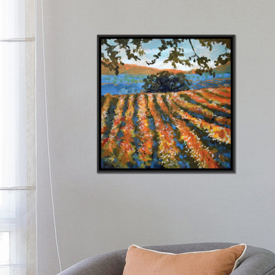 «Late Af après-midi Vineyard», reproduction sur toile