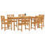 6 - Person Acacia Wood Patio Dining Set with Rectangular Table