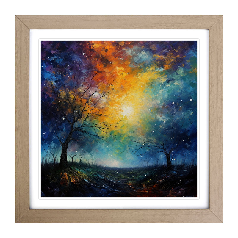 Single Picture Frame Print on Wood, Oak
