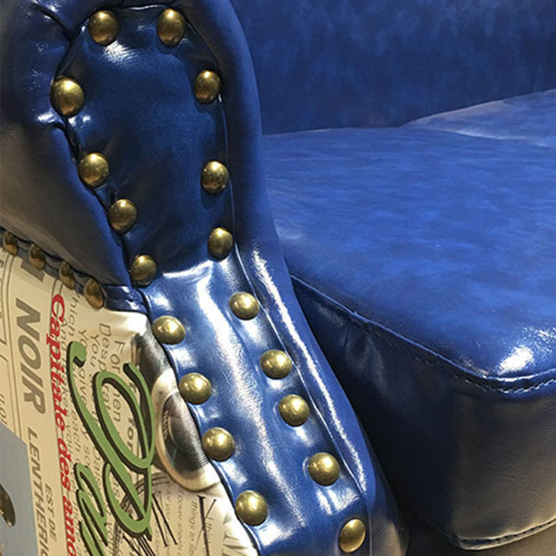 Banc rembourré en similicuir de style rétro Cafe Cafe