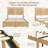 Designer Curved Three-dimensional Texture High-back Storage Bed-275682266