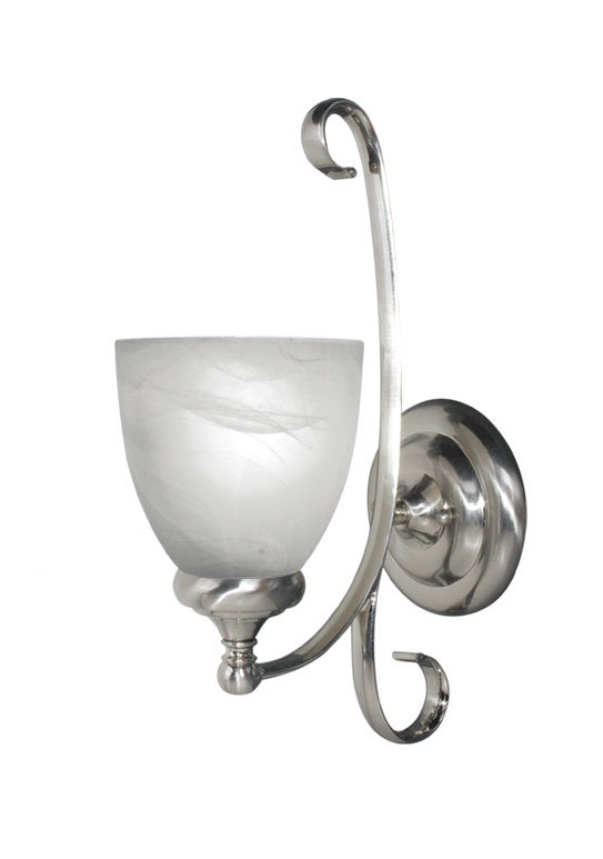 Applique murale 1 lumière à intensité variable Kenshaw, Nickel satiné