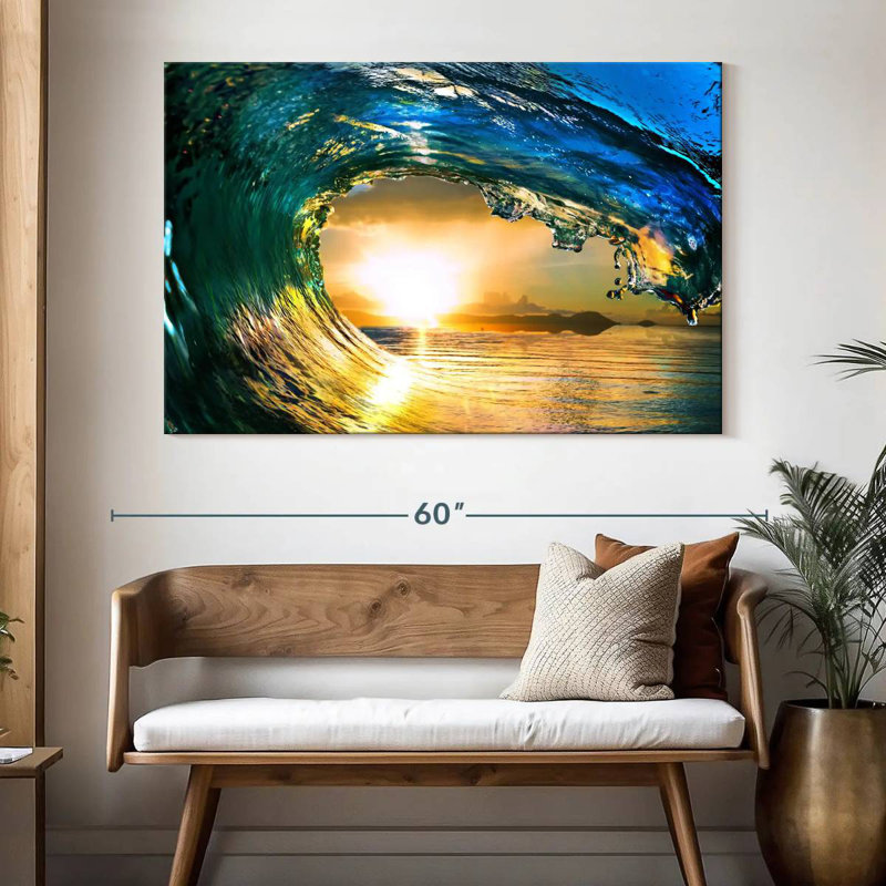 Gillard Sunset Ocean Wave, 34" H x 51" W