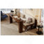 Grand lit de jour avec bureau amovible, tiroirs de rangement et table d'appoint hydraulique, espresso-129747078