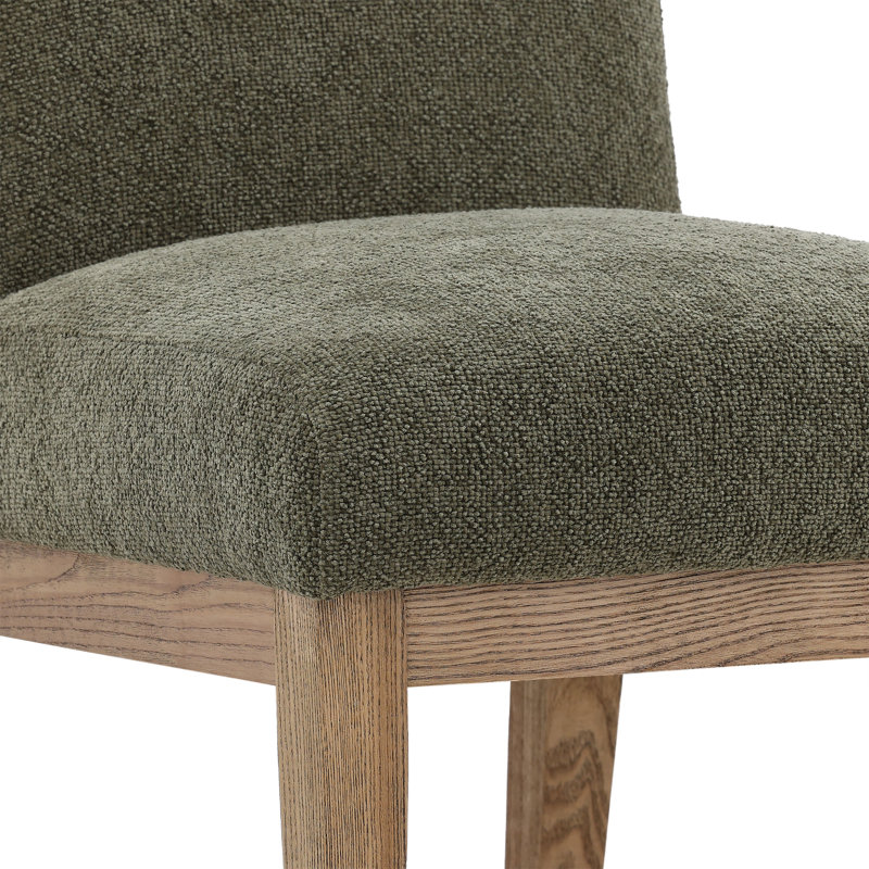 Weilan Polyester Upholstered Dining Chair, Olive, Olive