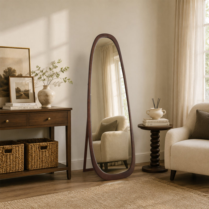 Miroir d'appoint Cotesfield, 65 po x 22 po, Deep Walnut
