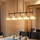 Taevion 5 - Light Crystal Kitchen Island Pendant