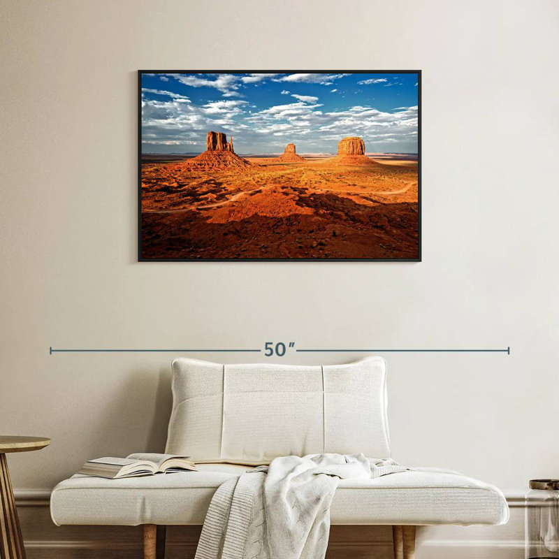 Monument Valley I, Cadre flottant noir, 37 po x 25 po