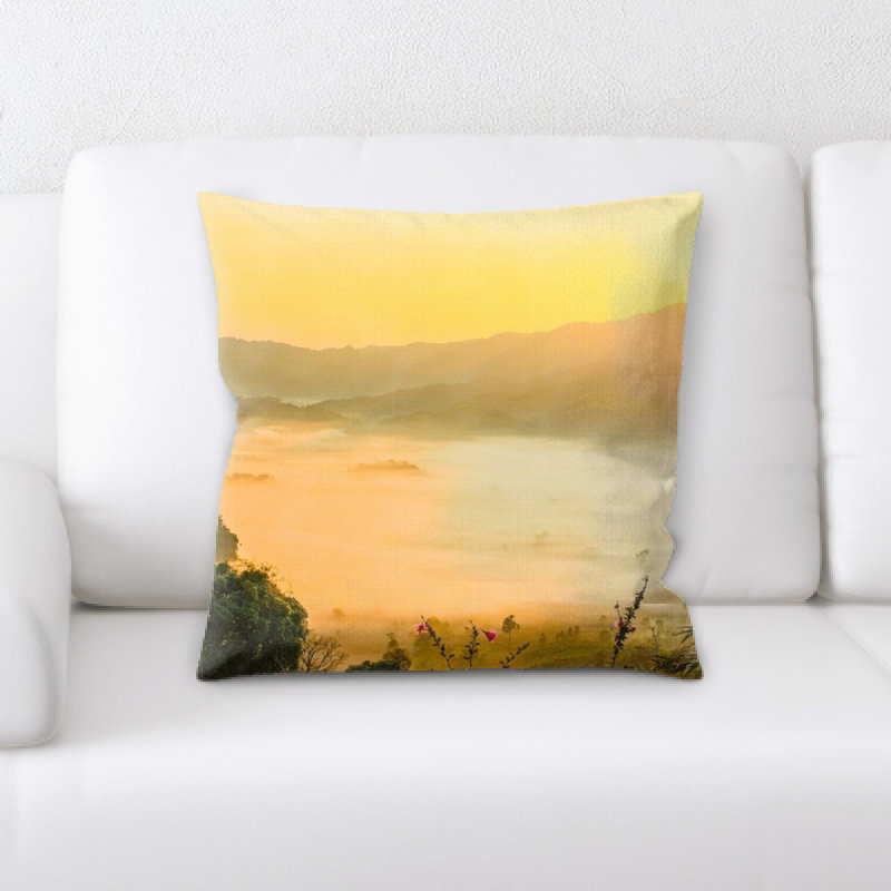 Nature Microsuede Reversible Throw Pillow