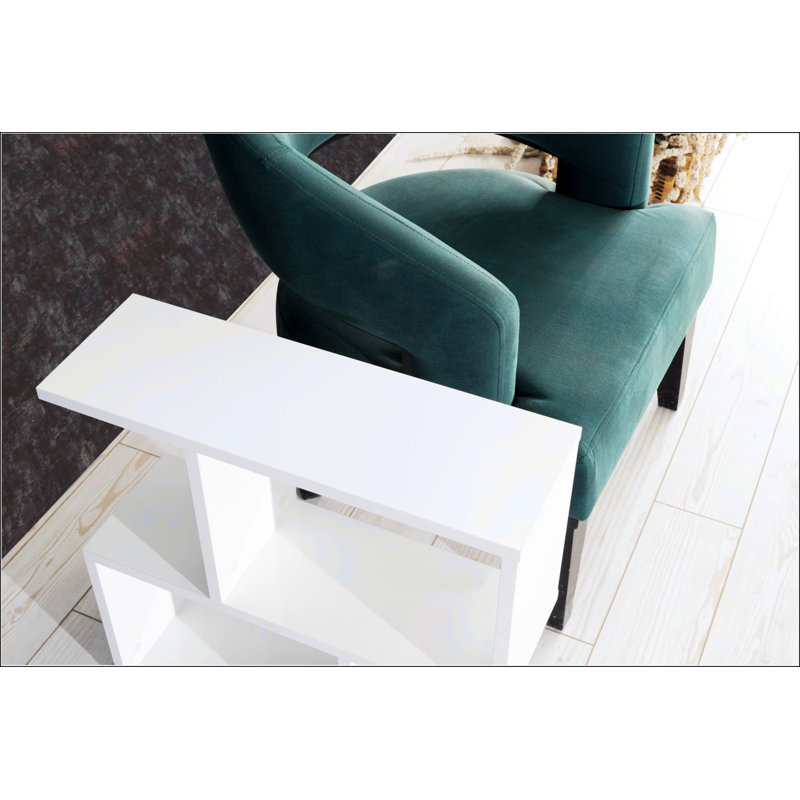 Table de bout rectangulaire à 4 tablettes, Blanc