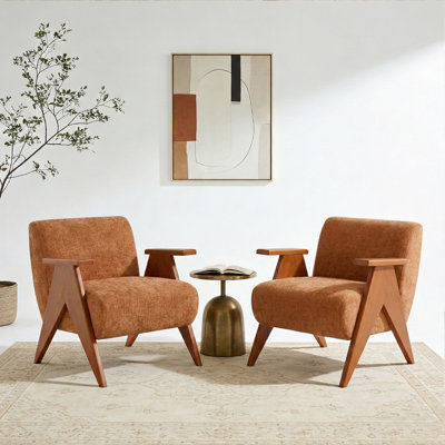 Ensemble de chaises d'appoint 27,5 po Mid-Century