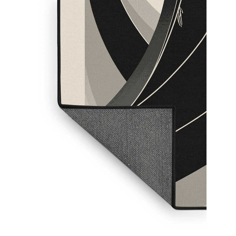 Tapis beige moelleux et moelleux à motif arc-en-ciel moderne et moelleux Rubio Lich, 2 x 5