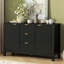 Armoire d'entrée avec motif ondulé - 3 tablettes réglables-1660228033