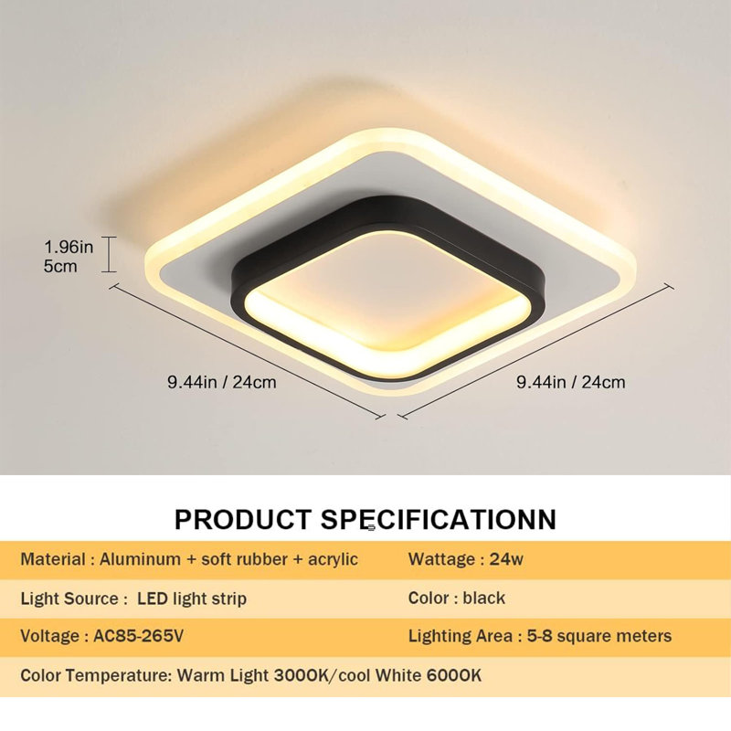 Acrylic Semi Flush Mount