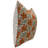 Block Print Pure Linen Throw Pillow Covers, Artisan Handmade Cushion 14X14 Inche Pushap Samita, Orange-97419021