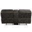 Structure rembourrée en microfibre grise, structure en bois massif et en contreplaqué, coussins de siège arrière attachés, longueur totale de 300,5 lb, capacité de poids de 300 lb