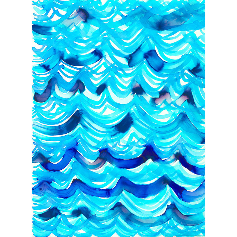 Printemps 2019, rivières larges encadrées sur papier par Hable Construction Print, H 51 po x l 39 po