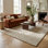 Tapis intérieur beige / crème à motif abstrait 4 pi x 6 pi (3 pi 11 po x 5 pi 7 po) Branch Branch Rahil
