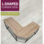 Jazmyne L-Shaped Metal Base Executive Desk
