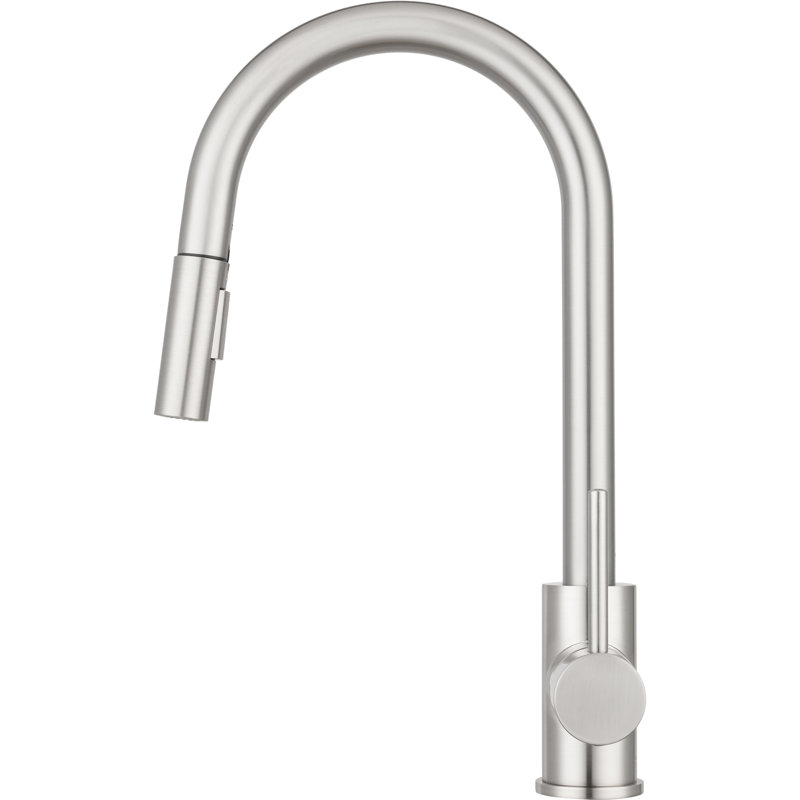 Pacific Bay Bellevue Pull Down Kitchen Faucet, Brushed Satin Nickel