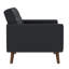 Fauteuil d'appoint rembourré en similicuir de 36,61 po de large avec siège capitonné (ensemble de 3)-119023950