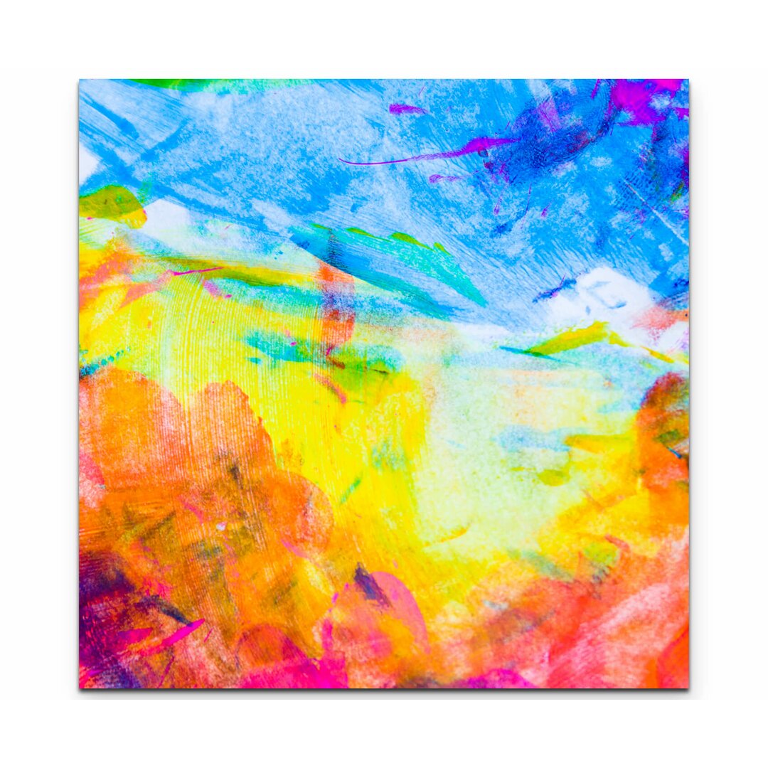 Leinwandbild Abstraktes farbenfrohes Aquarell