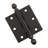 3 X 3 Solid Brass Architectural Hinge With Acorn Tips-71108018