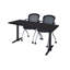Cain T-Base Training Seminar Table & 2 Cadence Nesting Chairs-32554022-32554020
