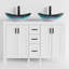 Meuble-lavabo double 48 po avec lavabos vasques, robinets-984506306