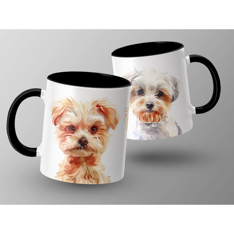 11oz Watercolour Fluffy Dog Designs Coffee Mug, 2