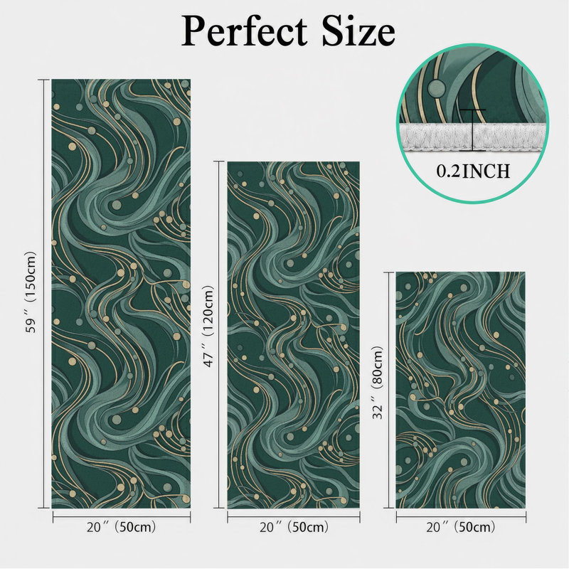 Tapis de cuisine Swirling Waves