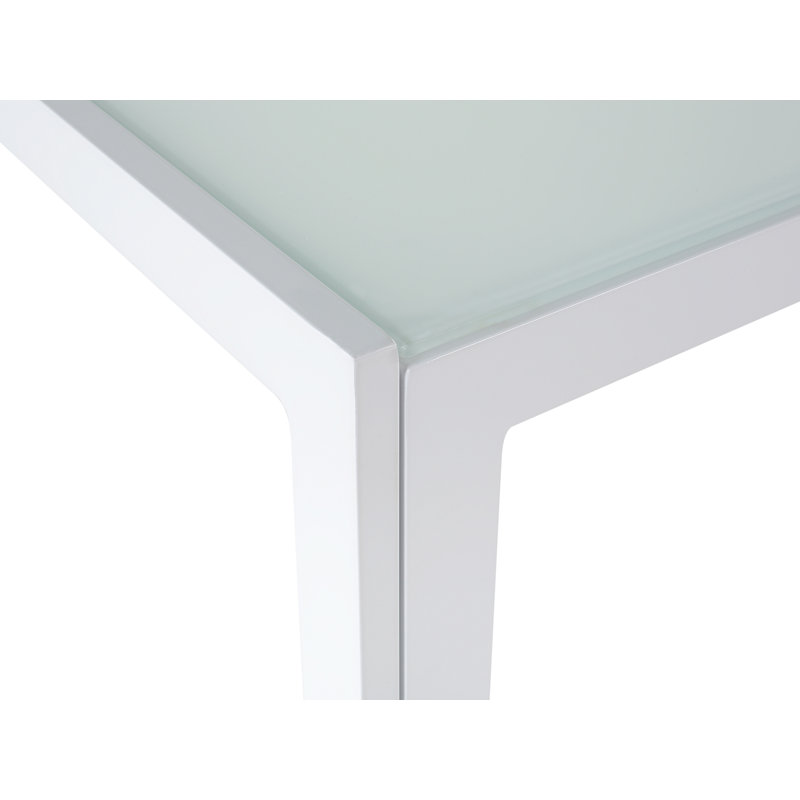 Aluminium Dining Table, Light Wood